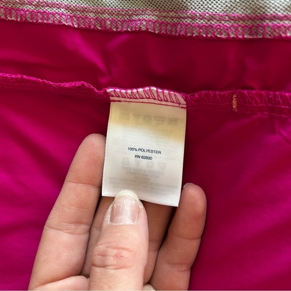 Lands' End Bright Pink Windbreaker Lightweight Zip Jacket With Velcro Pockets - Picture 5 of 14